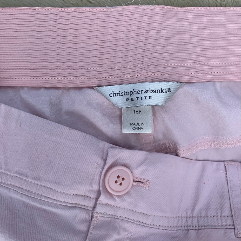 Christopher & Banks pink capris 16 petite - Picture 3 of 6